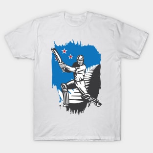 New Zealand Cricket Player Batsman Design T-Shirt